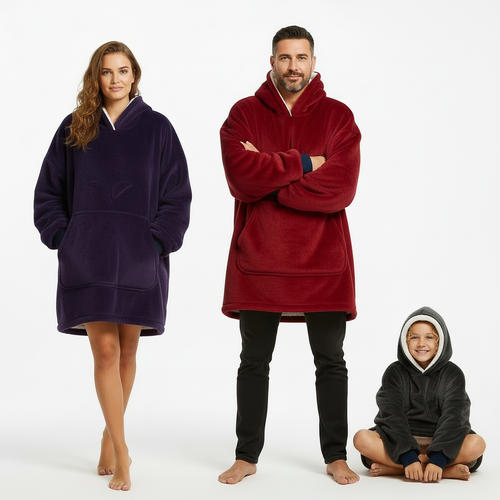 Double-Sided Plush Blanket Nightgown