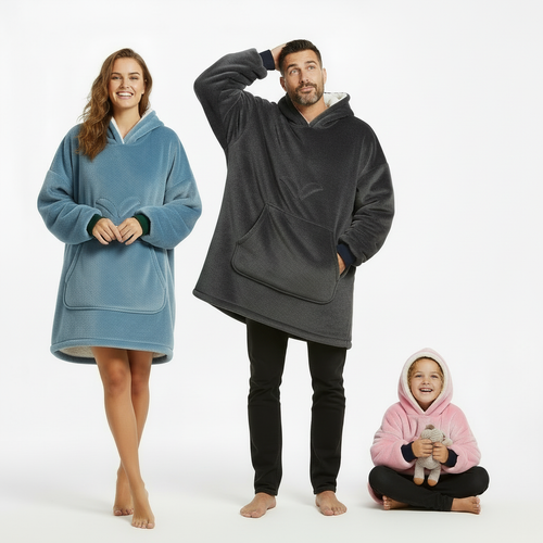 Double-Sided Plush Blanket Nightgown