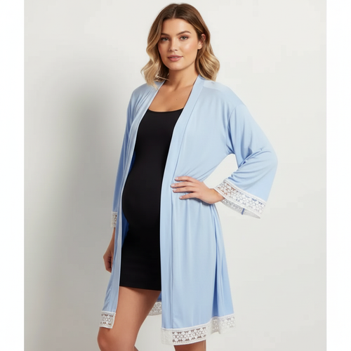 Lace-Trim Maternity & Nursing Nightgown