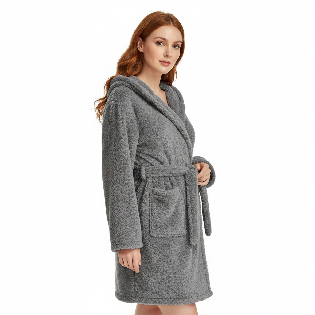 Winter Coral Velvet Nightgown (New Collection)