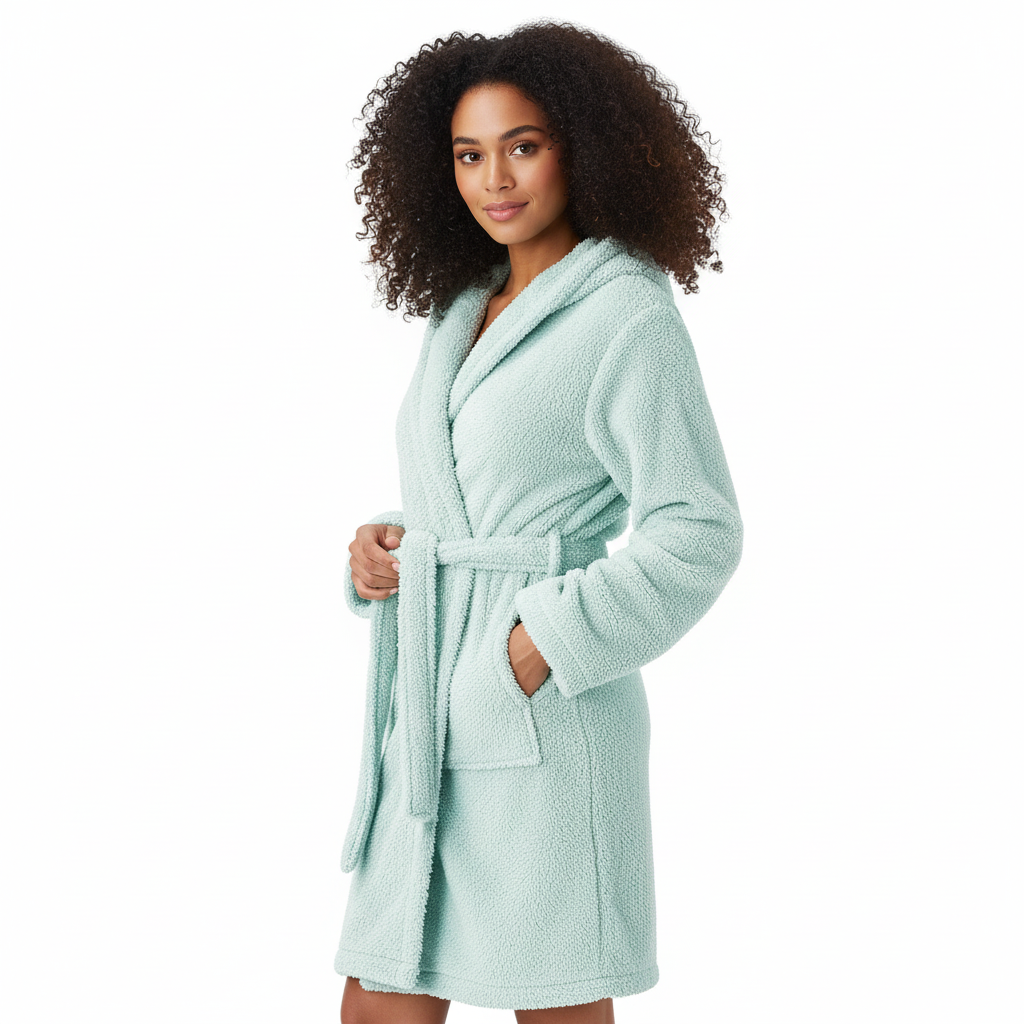 Winter Coral Velvet Nightgown (New Collection)